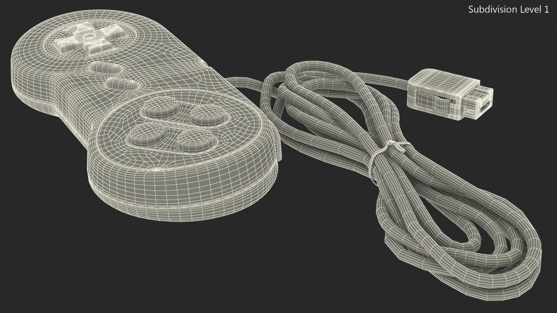 3D Nintendo SNES Joystick Controller model