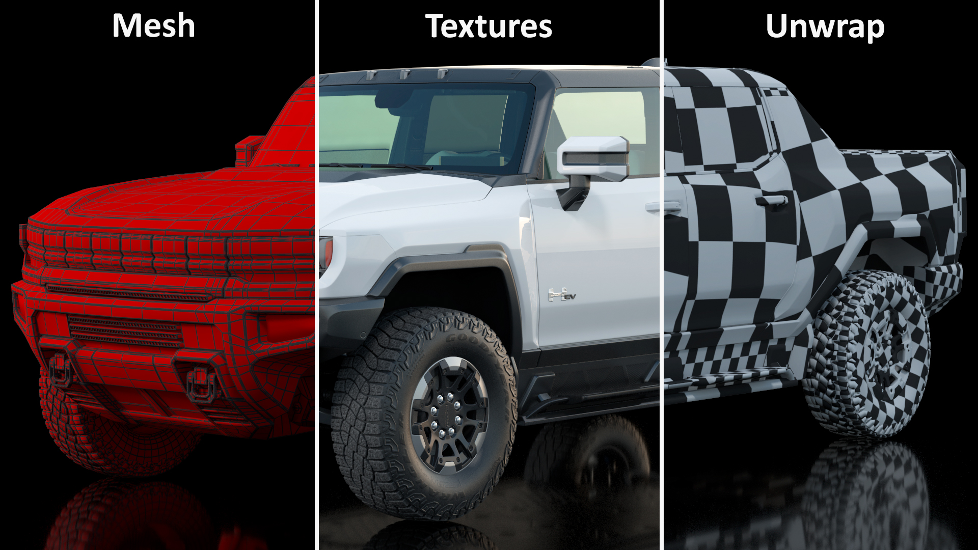 3D GMC Hummer EV PICKUP Simple Interior