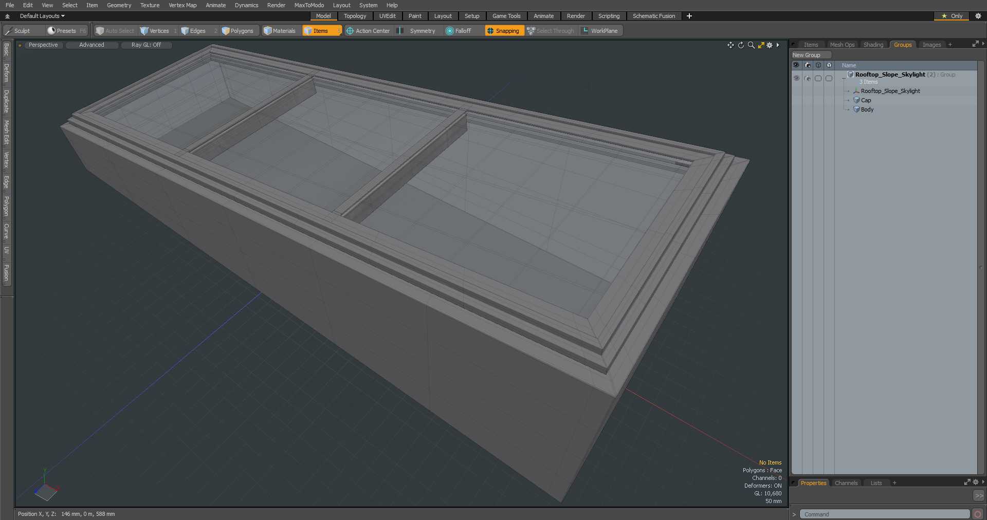 Rooftop Slope Skylight 3D