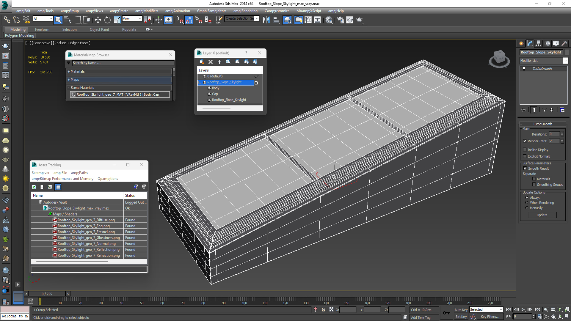 Rooftop Slope Skylight 3D