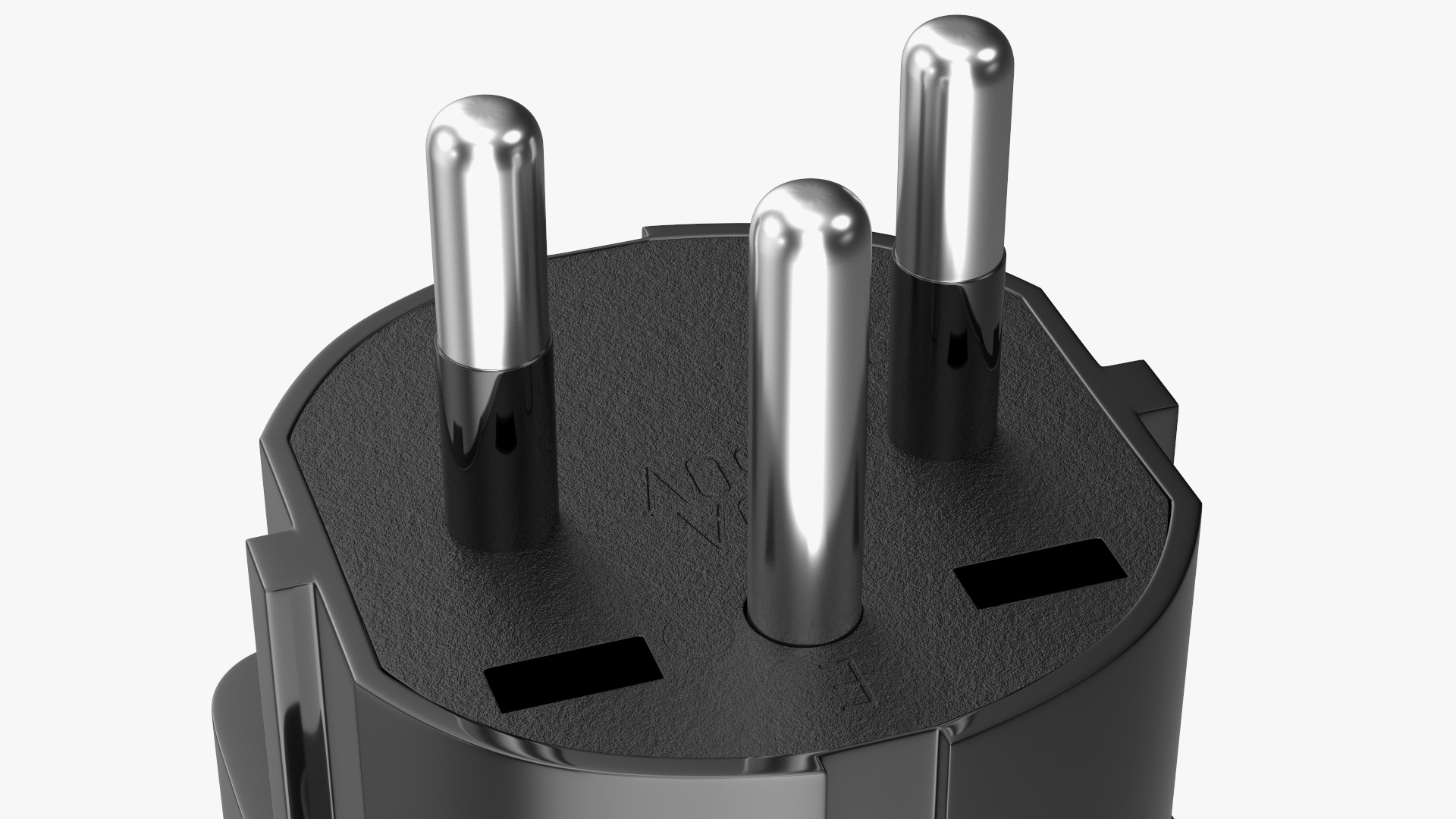 3D Electrical Plug Type H Adapter Black