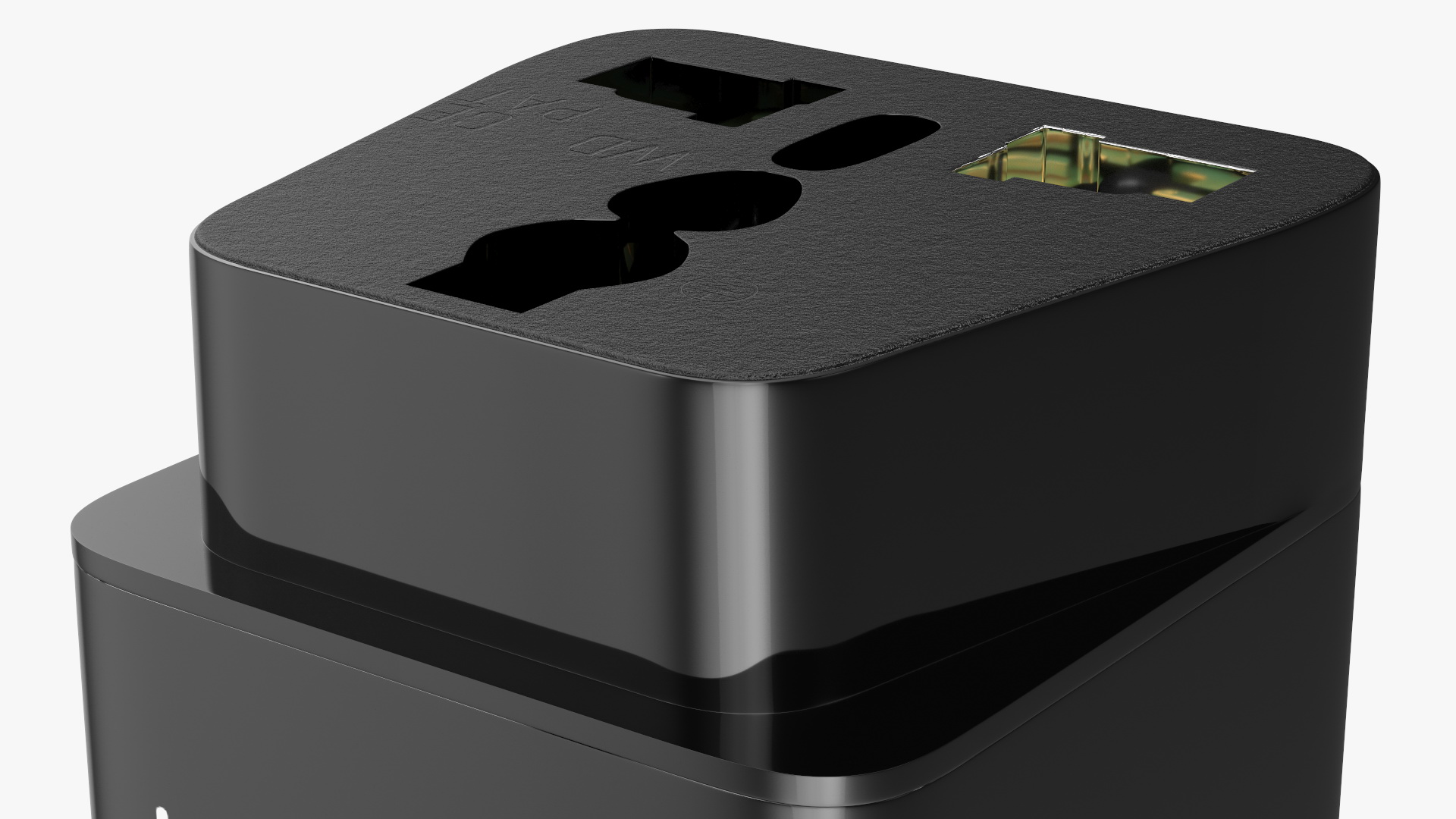 3D Electrical Plug Type H Adapter Black