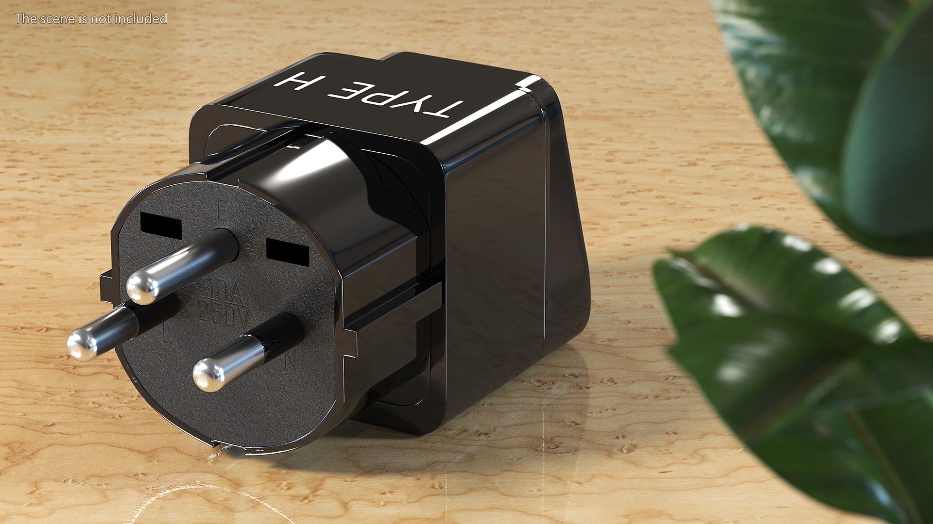 3D Electrical Plug Type H Adapter Black
