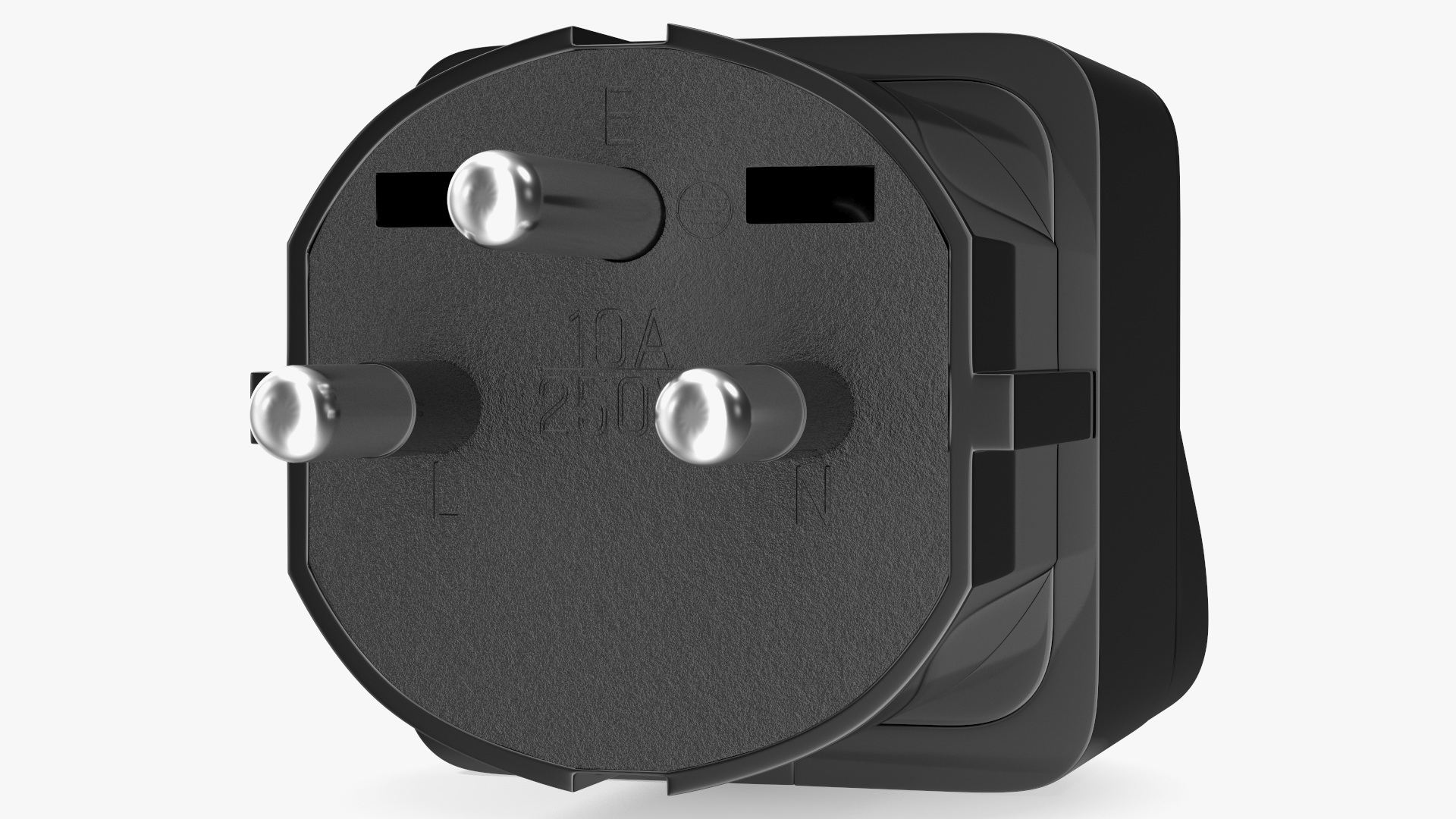 3D Electrical Plug Type H Adapter Black