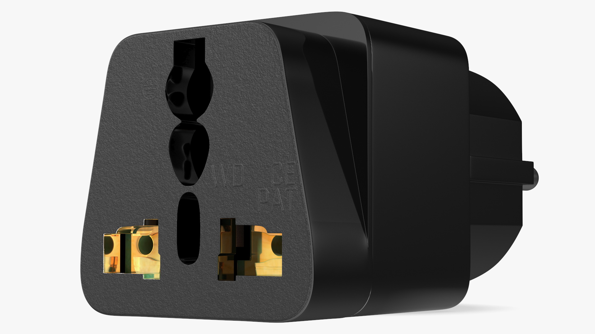 3D Electrical Plug Type H Adapter Black