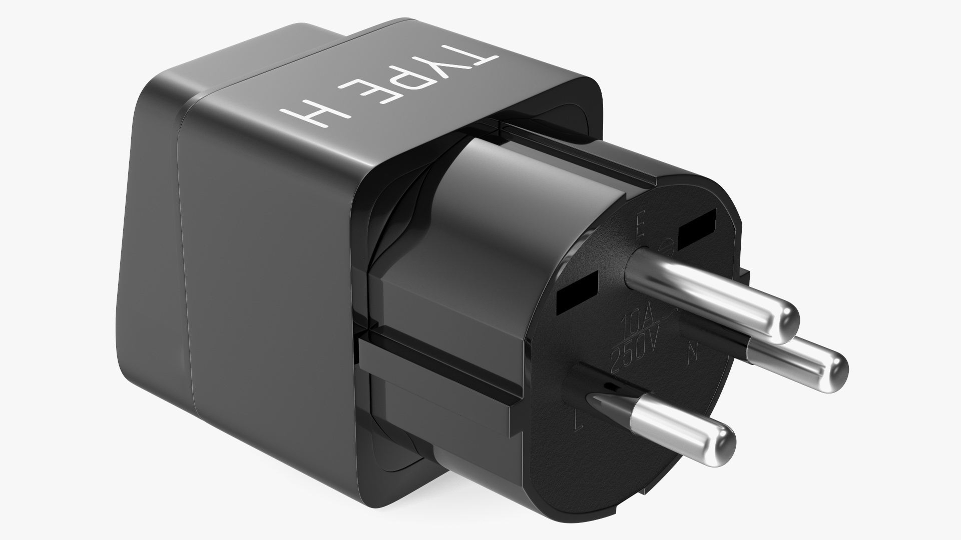 3D Electrical Plug Type H Adapter Black