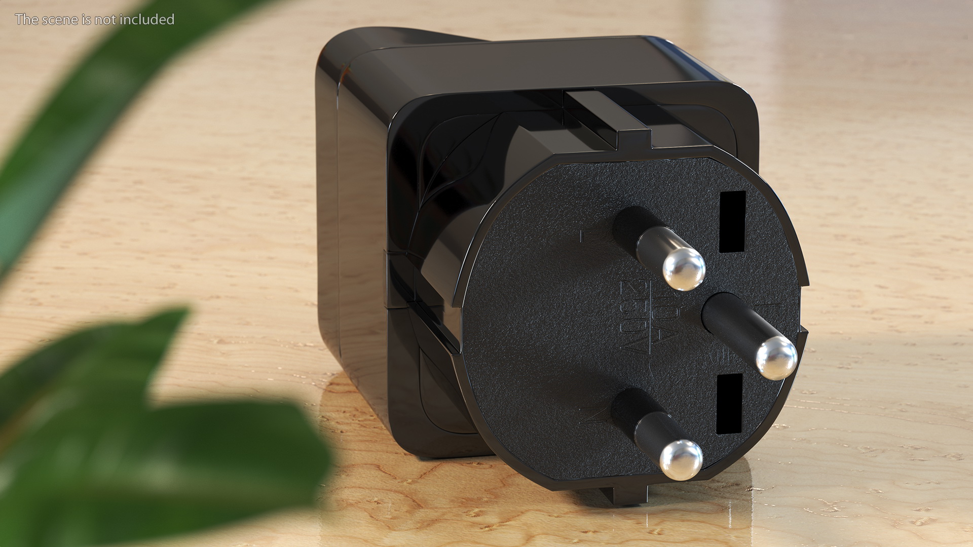 3D Electrical Plug Type H Adapter Black