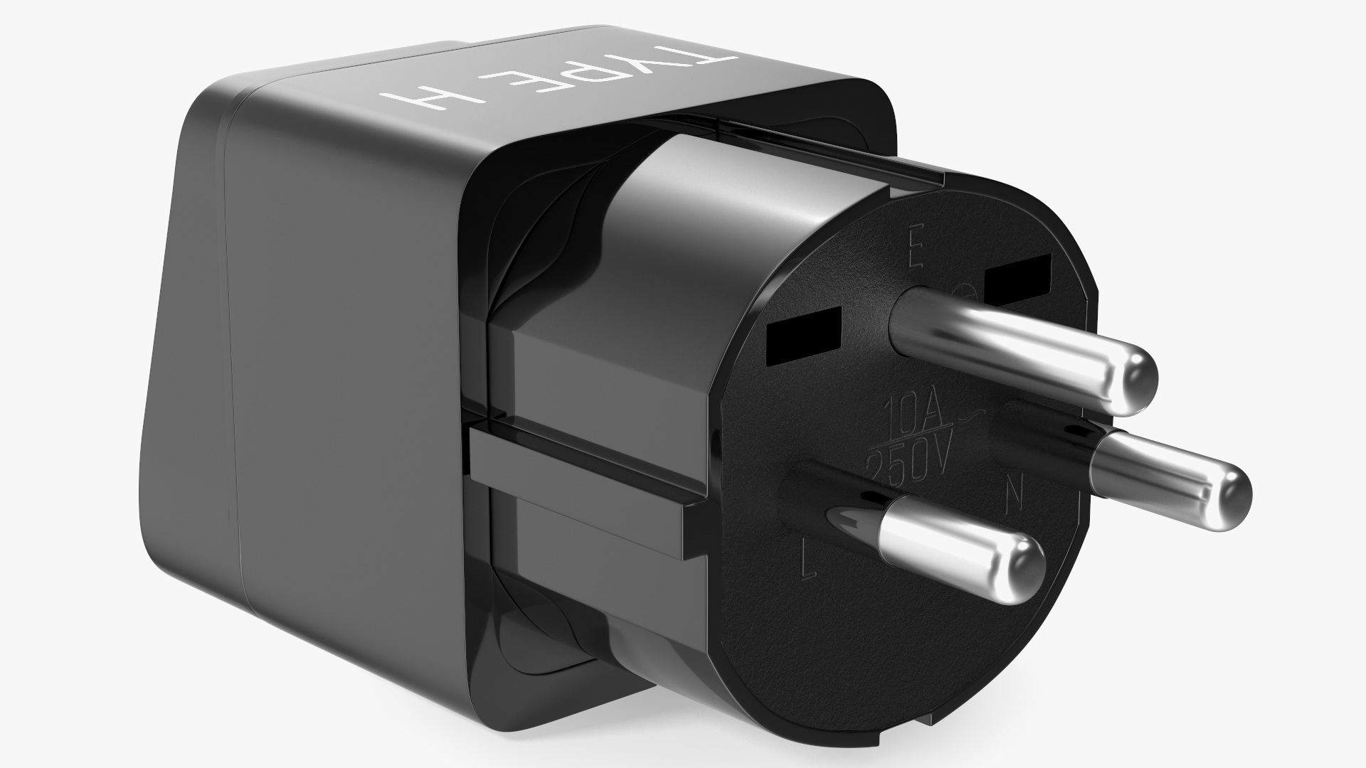 3D Electrical Plug Type H Adapter Black