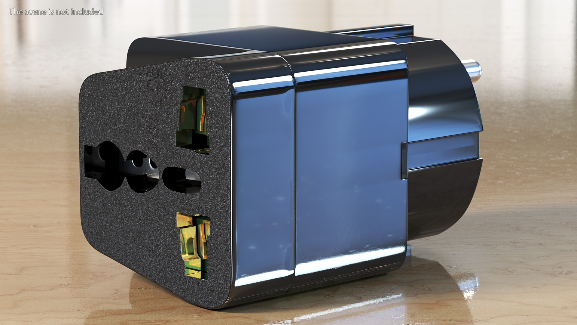 3D Electrical Plug Type H Adapter Black