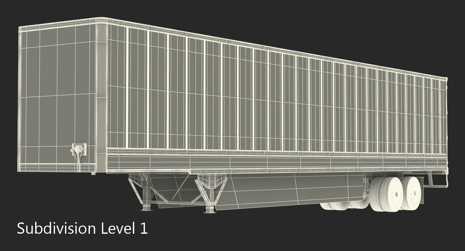 Tesla Semi Big Trailer 3D