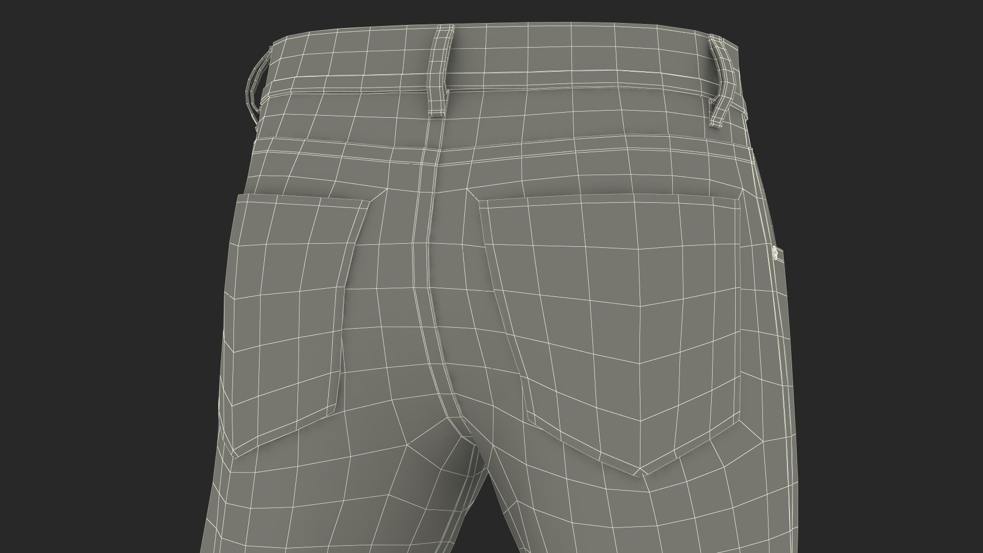 3D model Dressed Diesel Mens Jeans Dark Blue