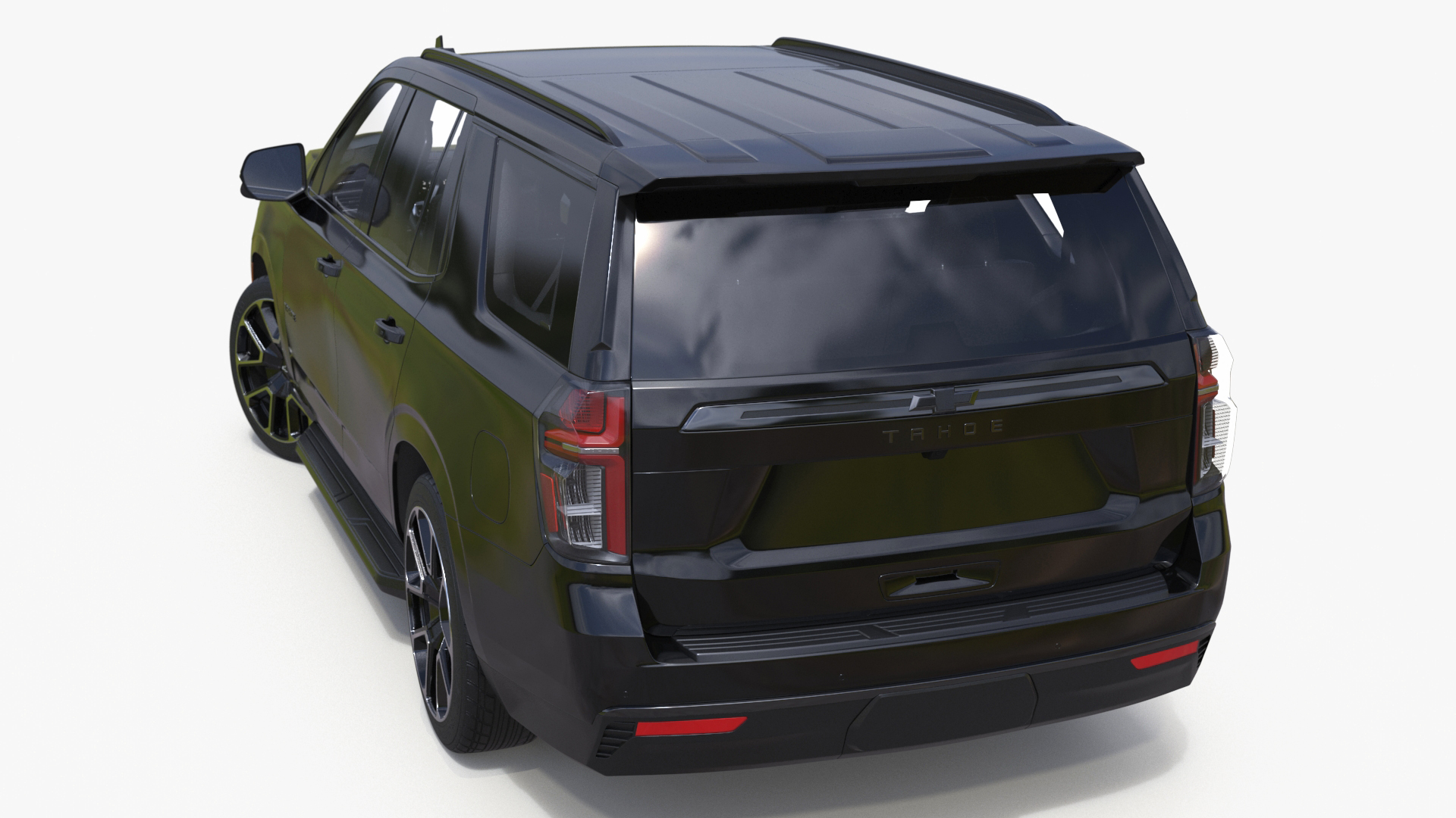 3D SUV Chevrolet Tahoe 2024 Black Rigged for Maya