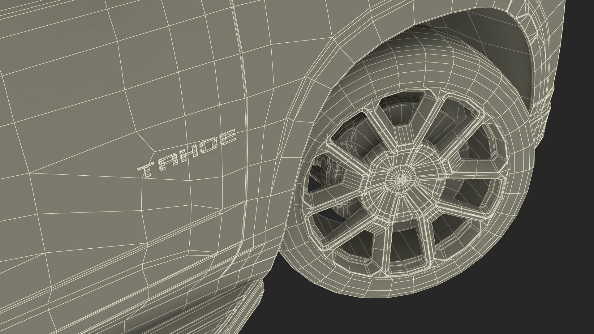 3D SUV Chevrolet Tahoe 2024 Black Rigged for Maya