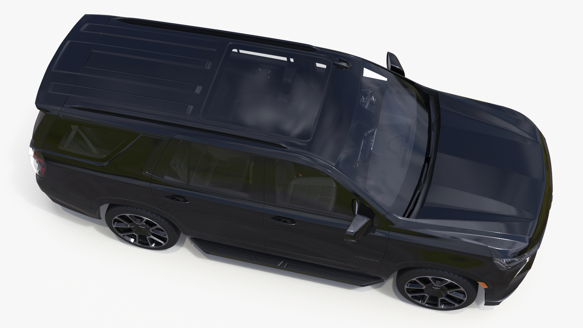 3D SUV Chevrolet Tahoe 2024 Black Rigged for Maya