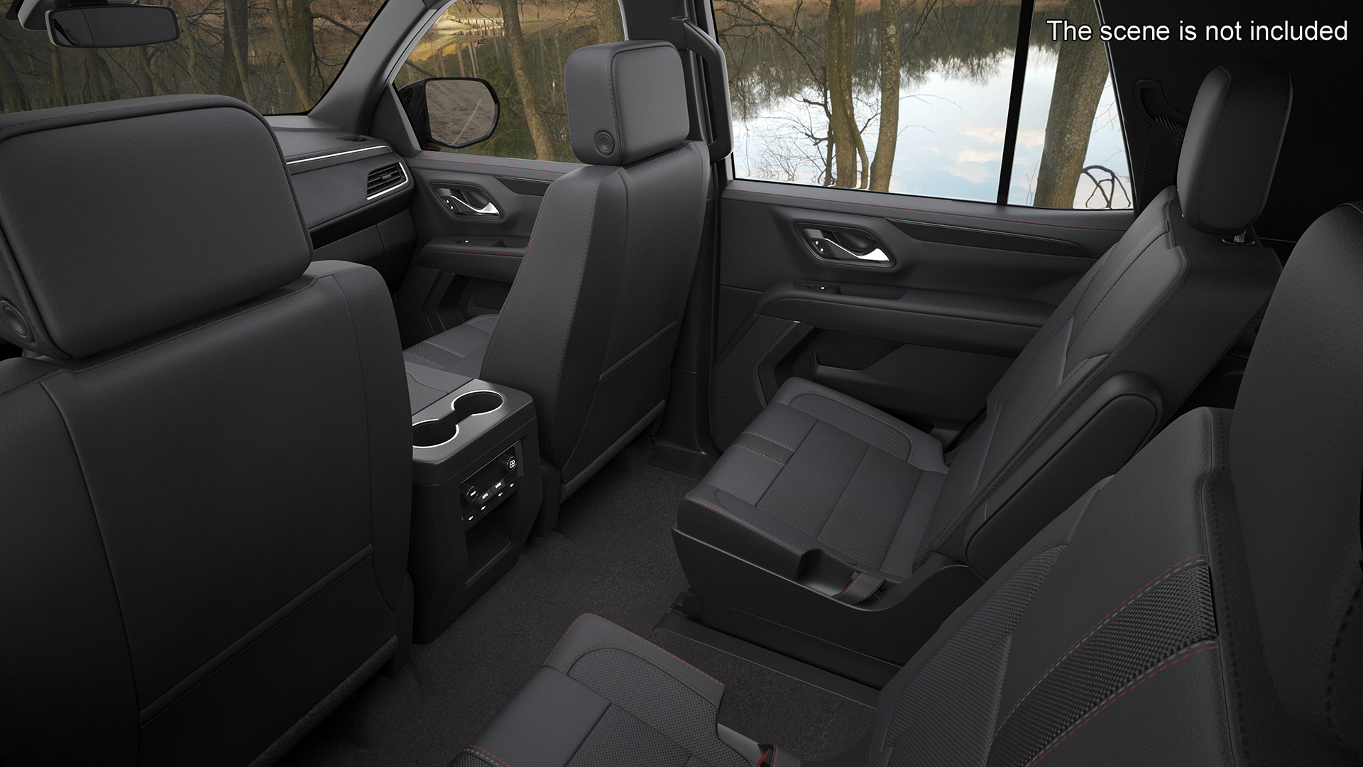 3D SUV Chevrolet Tahoe 2024 Black Rigged for Maya