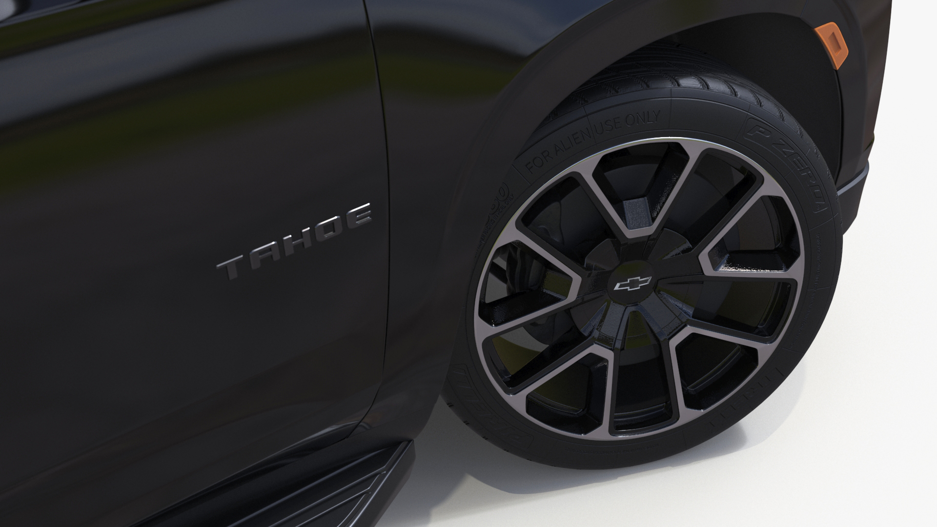 3D SUV Chevrolet Tahoe 2024 Black Rigged for Maya