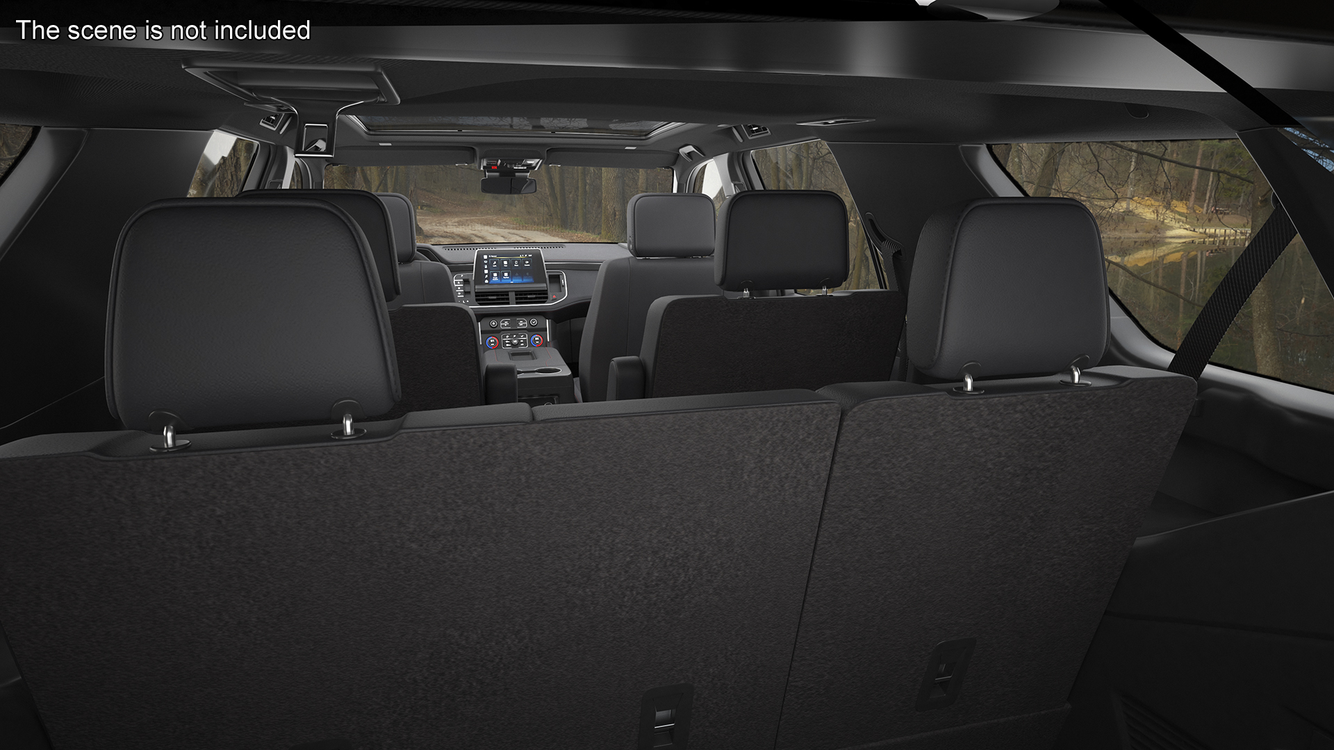 3D SUV Chevrolet Tahoe 2024 Black Rigged for Maya