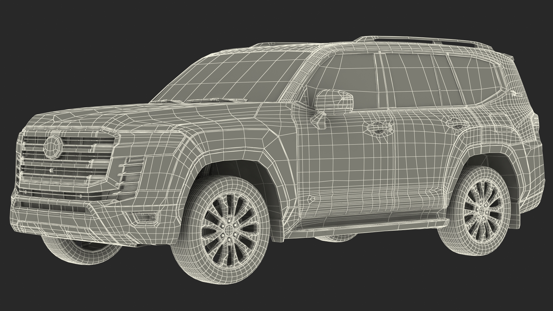 3D Toyota Land Cruiser 2022 Light On model