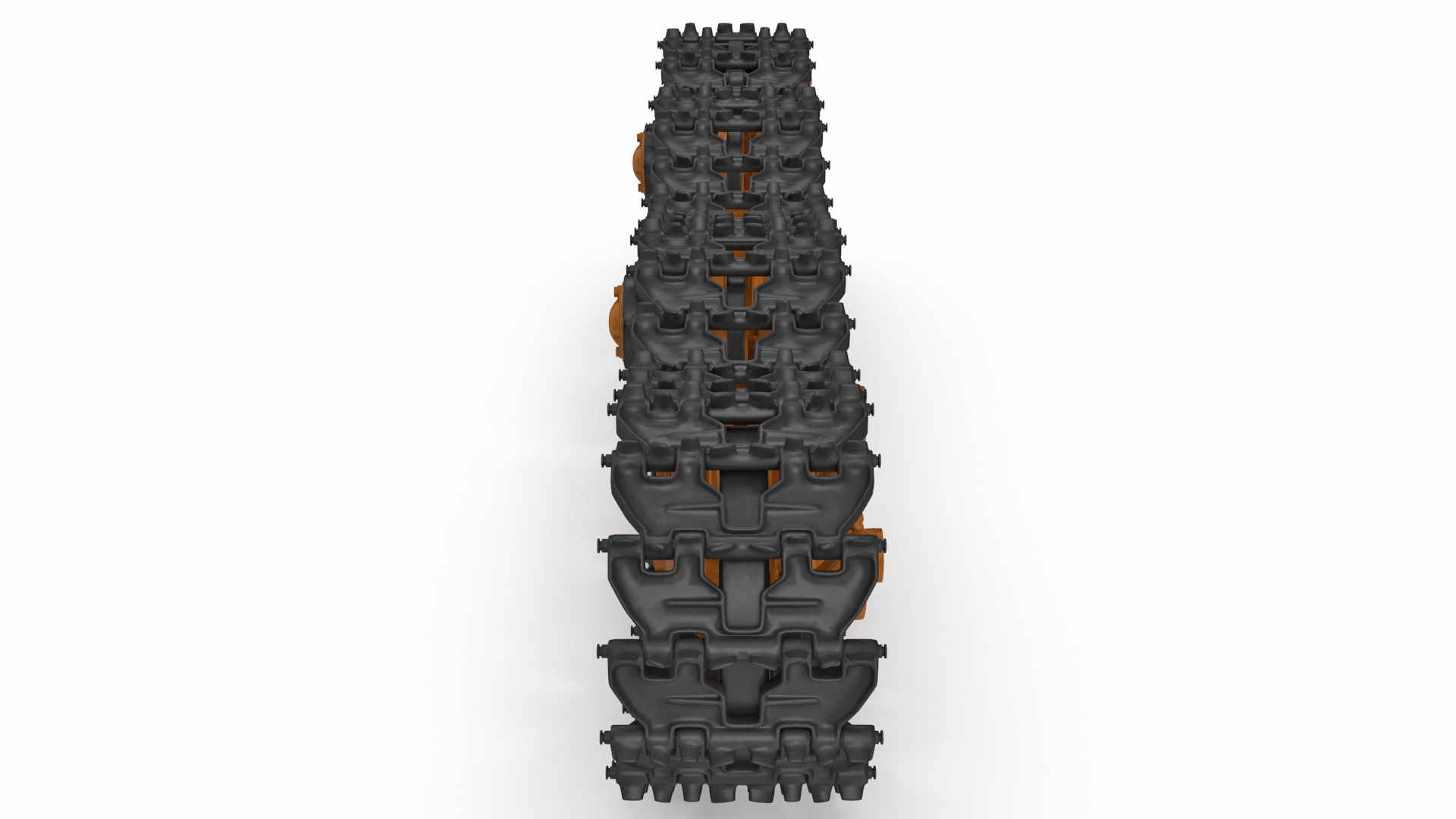 3D Old Caterpillar Track Rigged model
