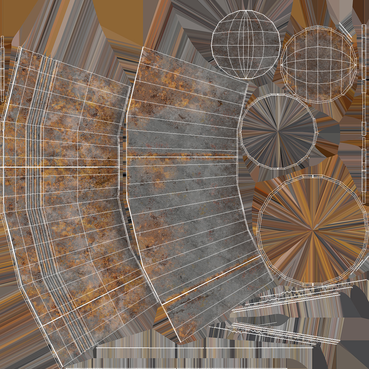 3D Rusty Metal Pail