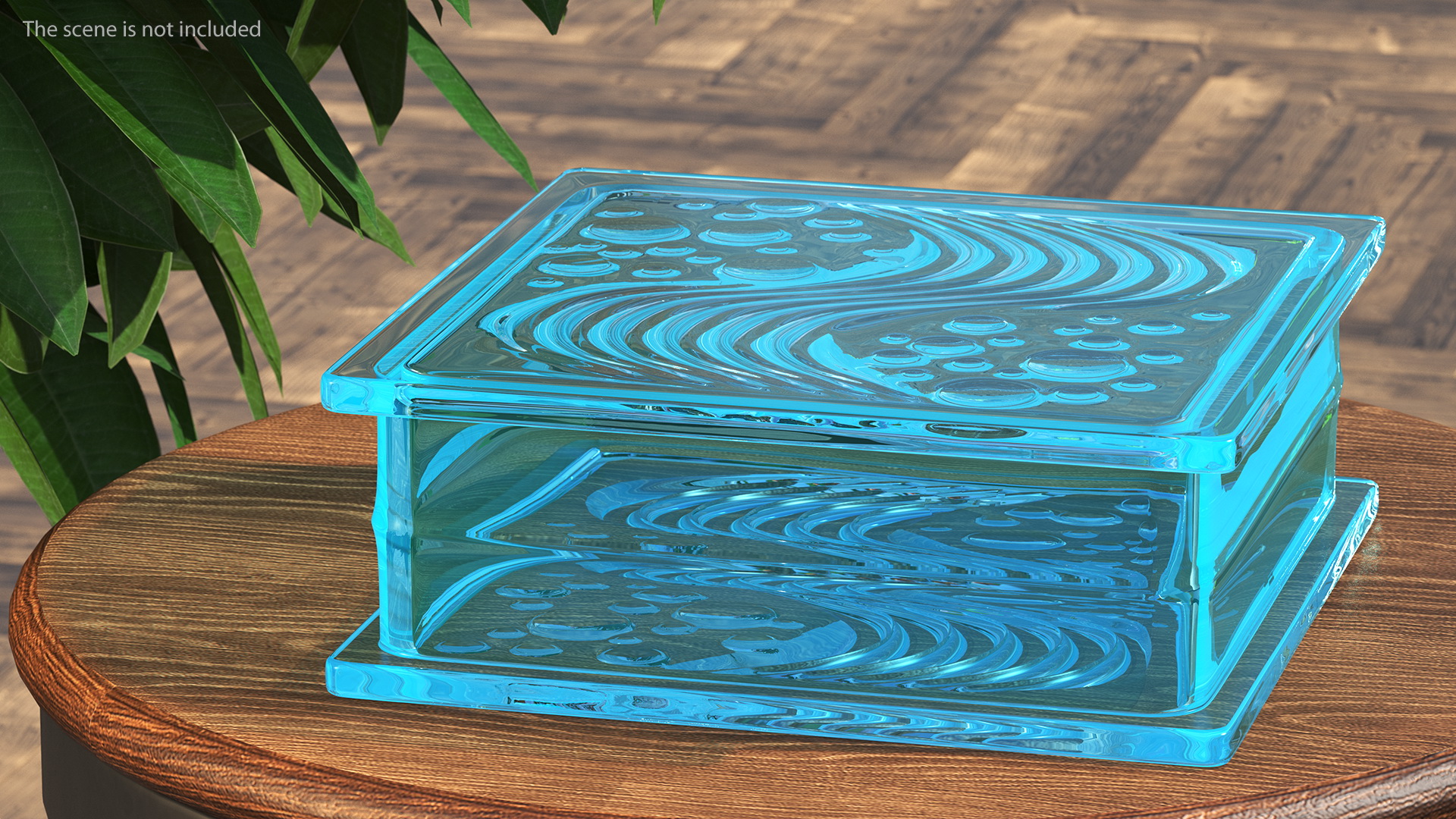 Square Glass Block Ocean View Blue 3D model