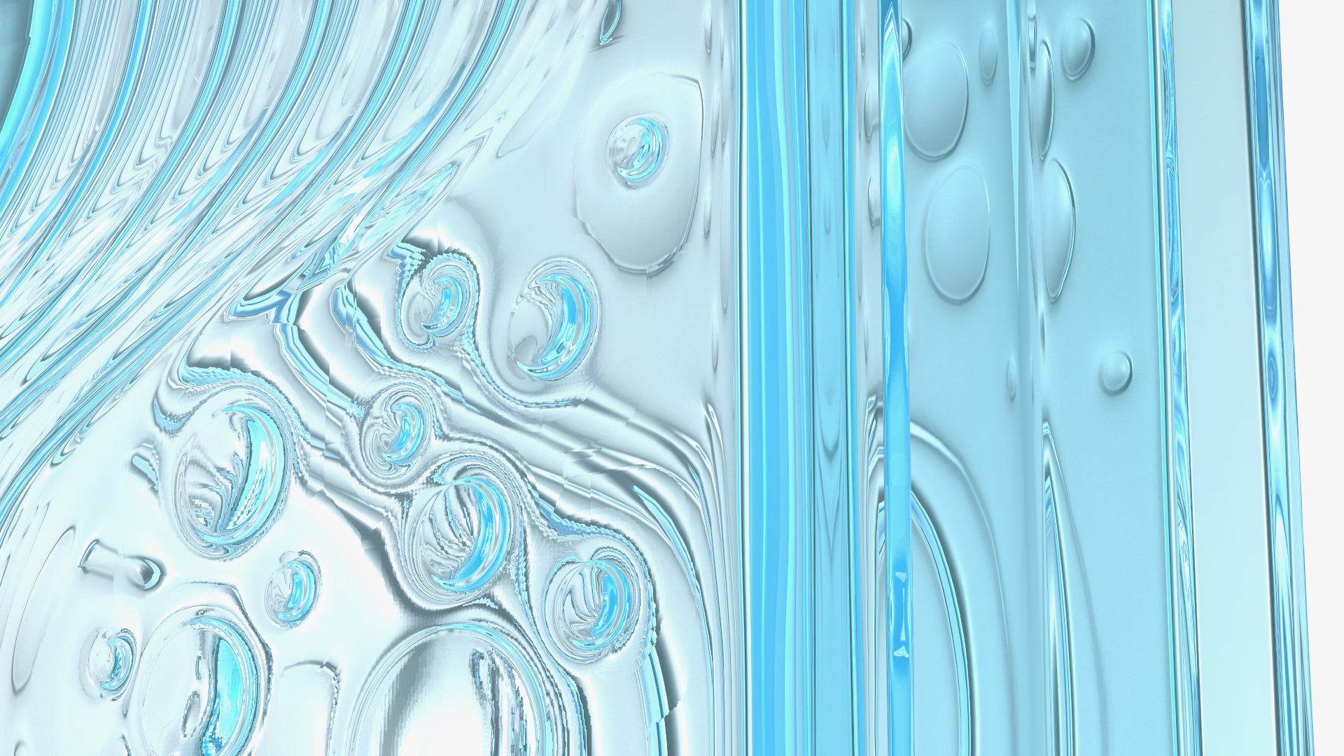Square Glass Block Ocean View Blue 3D model