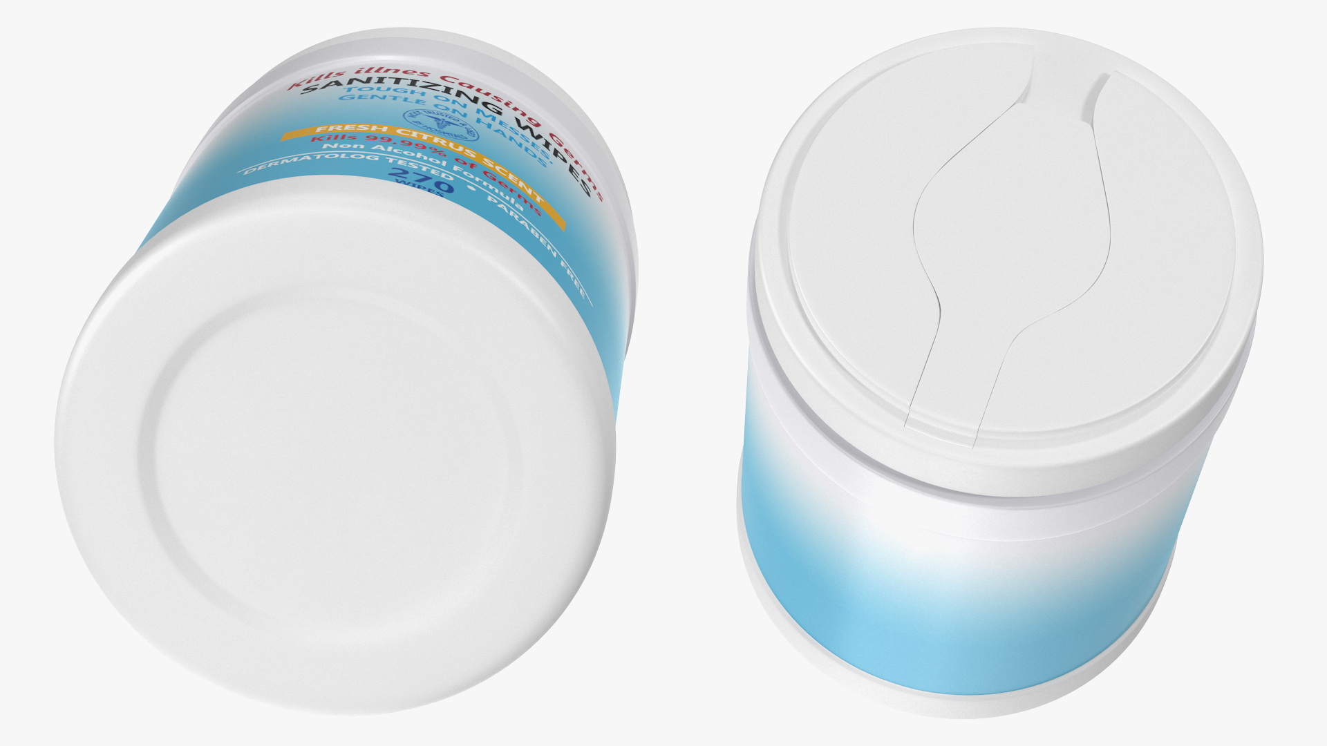 3D model Sanitizing Wipes 270 Count Canister