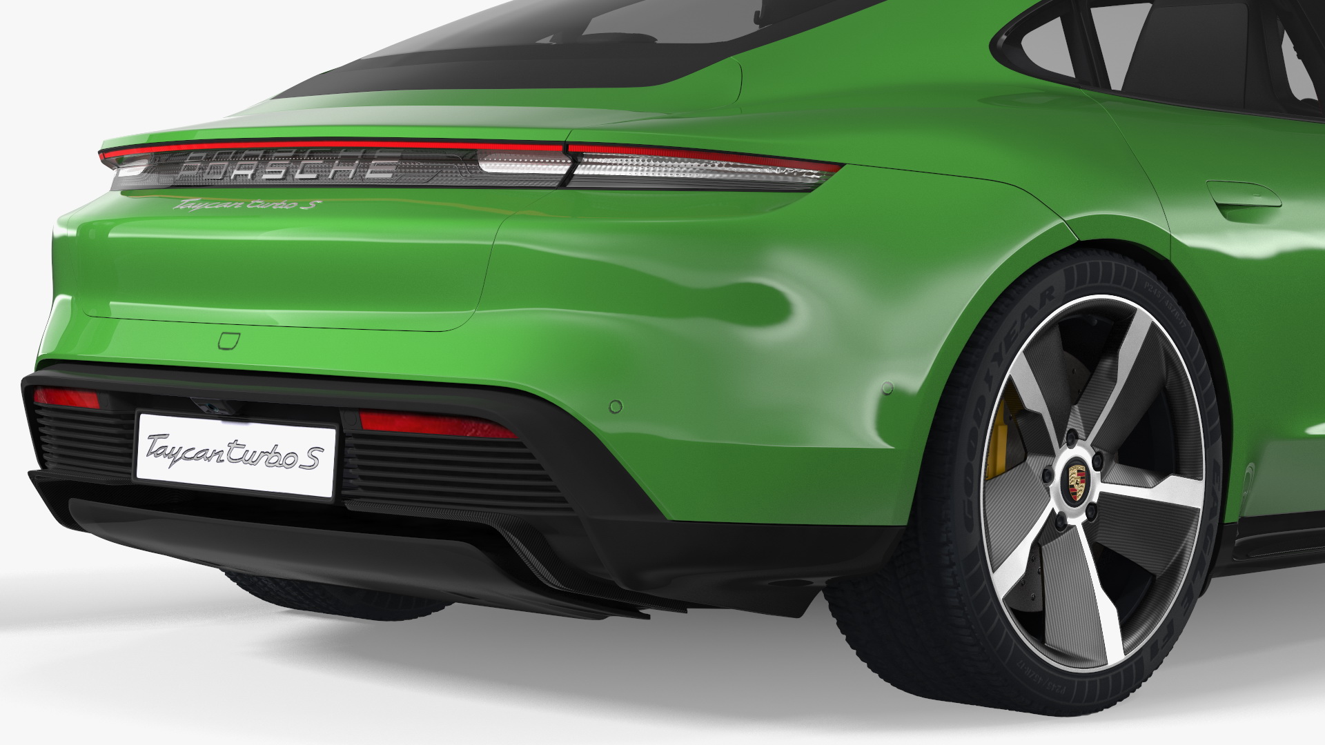 3D Electric Car Charging Station and Porsche Taycan Turbo S 2020