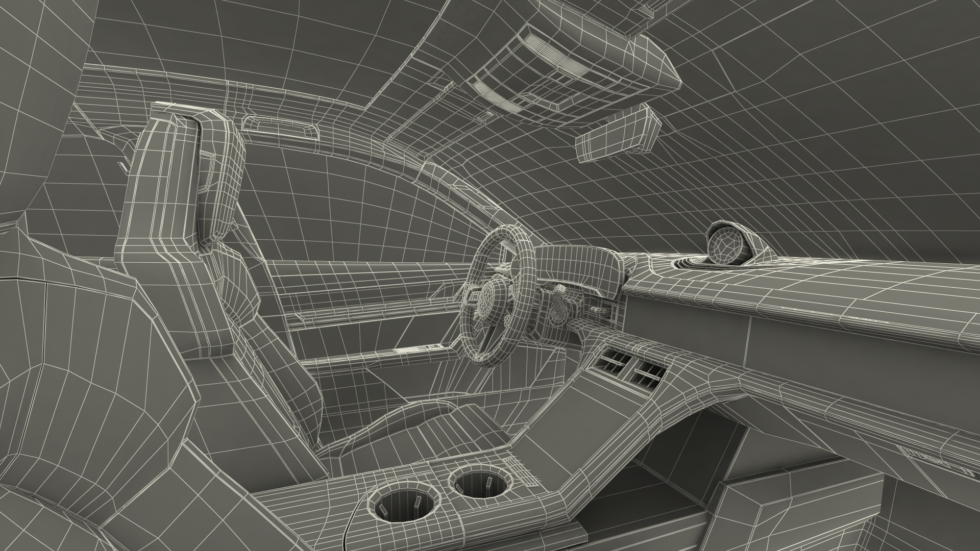 3D Electric Car Charging Station and Porsche Taycan Turbo S 2020