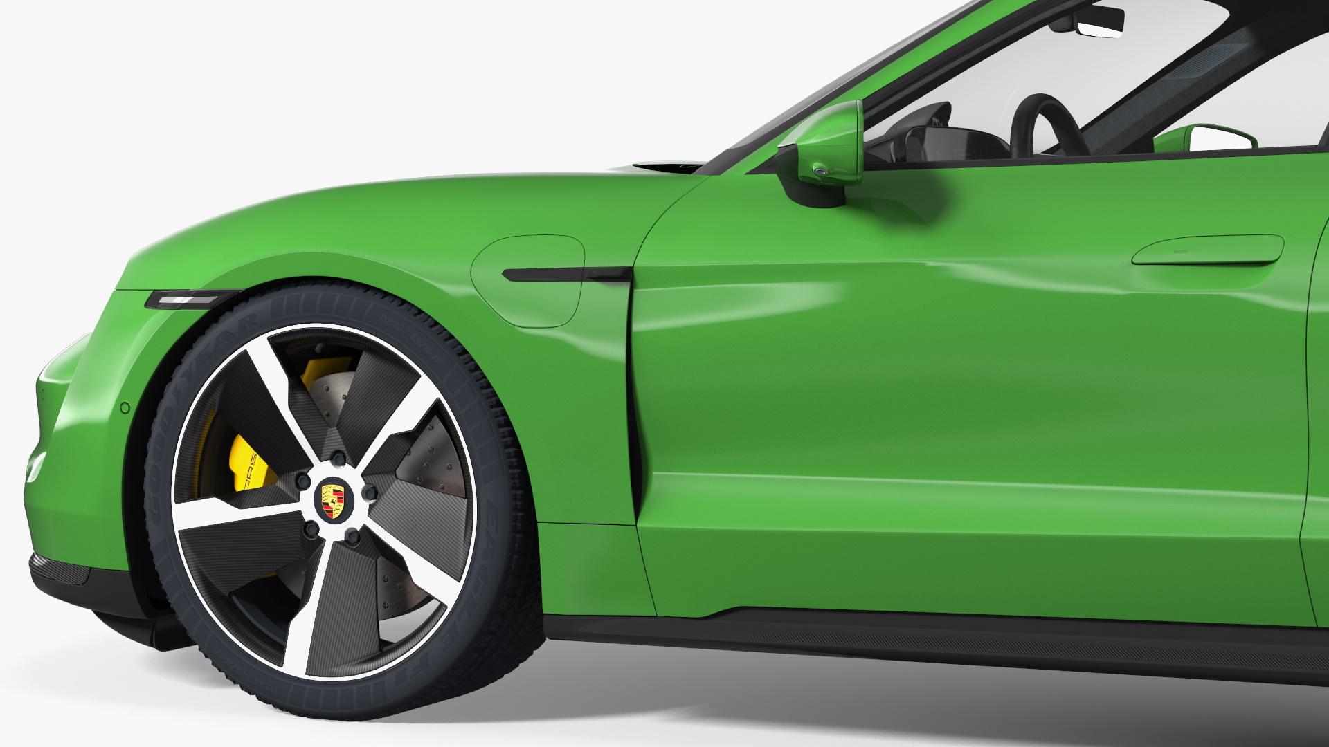 3D Electric Car Charging Station and Porsche Taycan Turbo S 2020