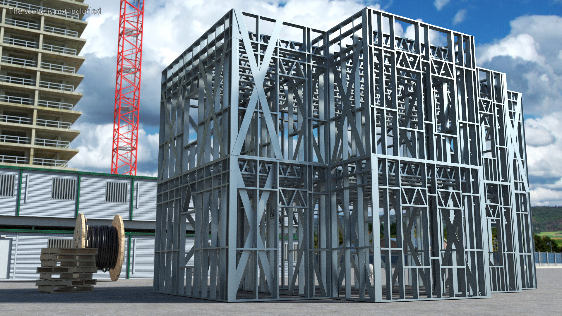 3D model Modular Steel Construction Big