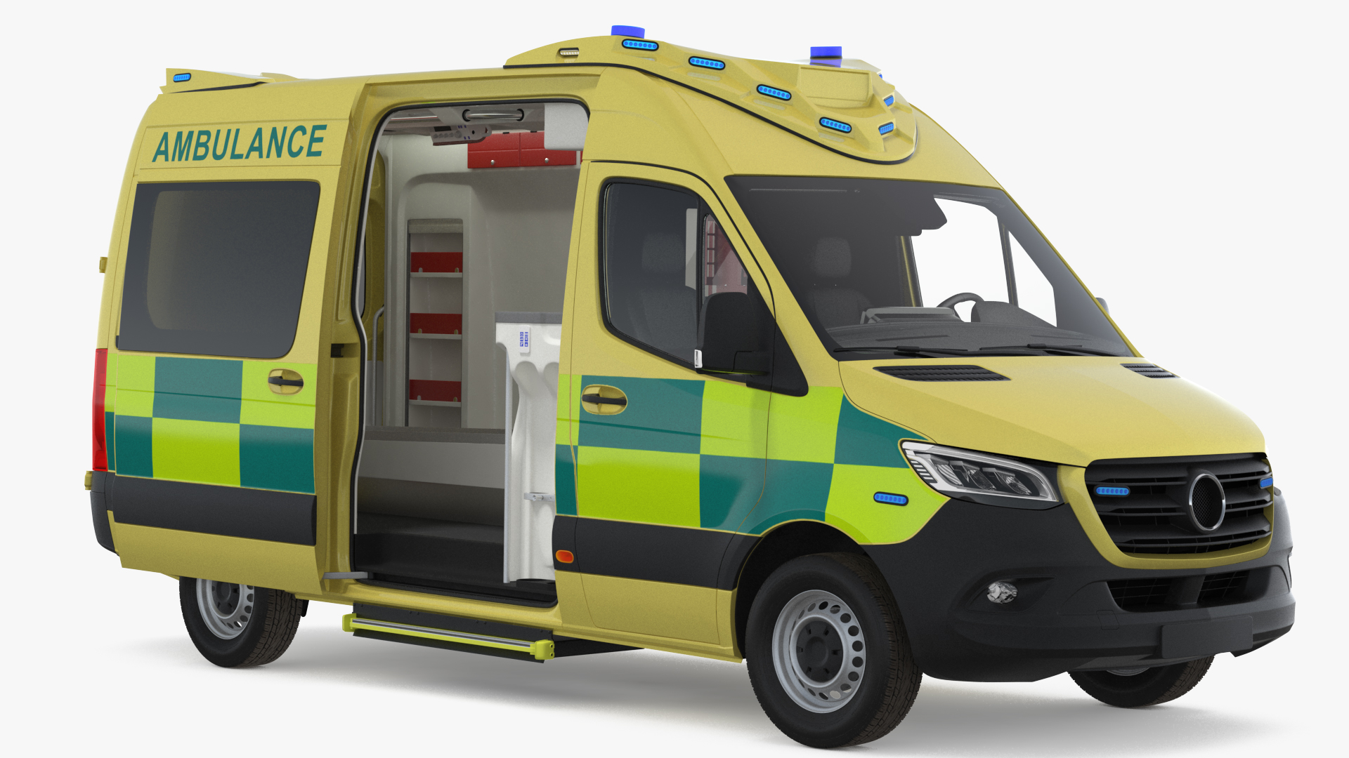3D Emergency Ambulance Rigged