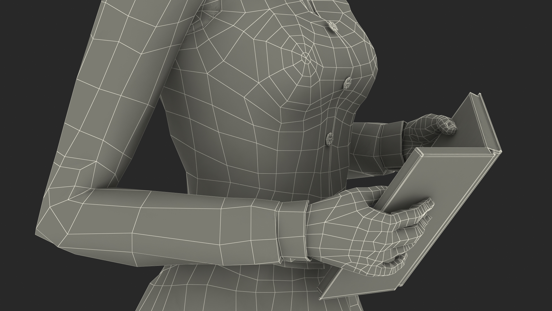 3D Young Woman Student Outfits Standing Pose