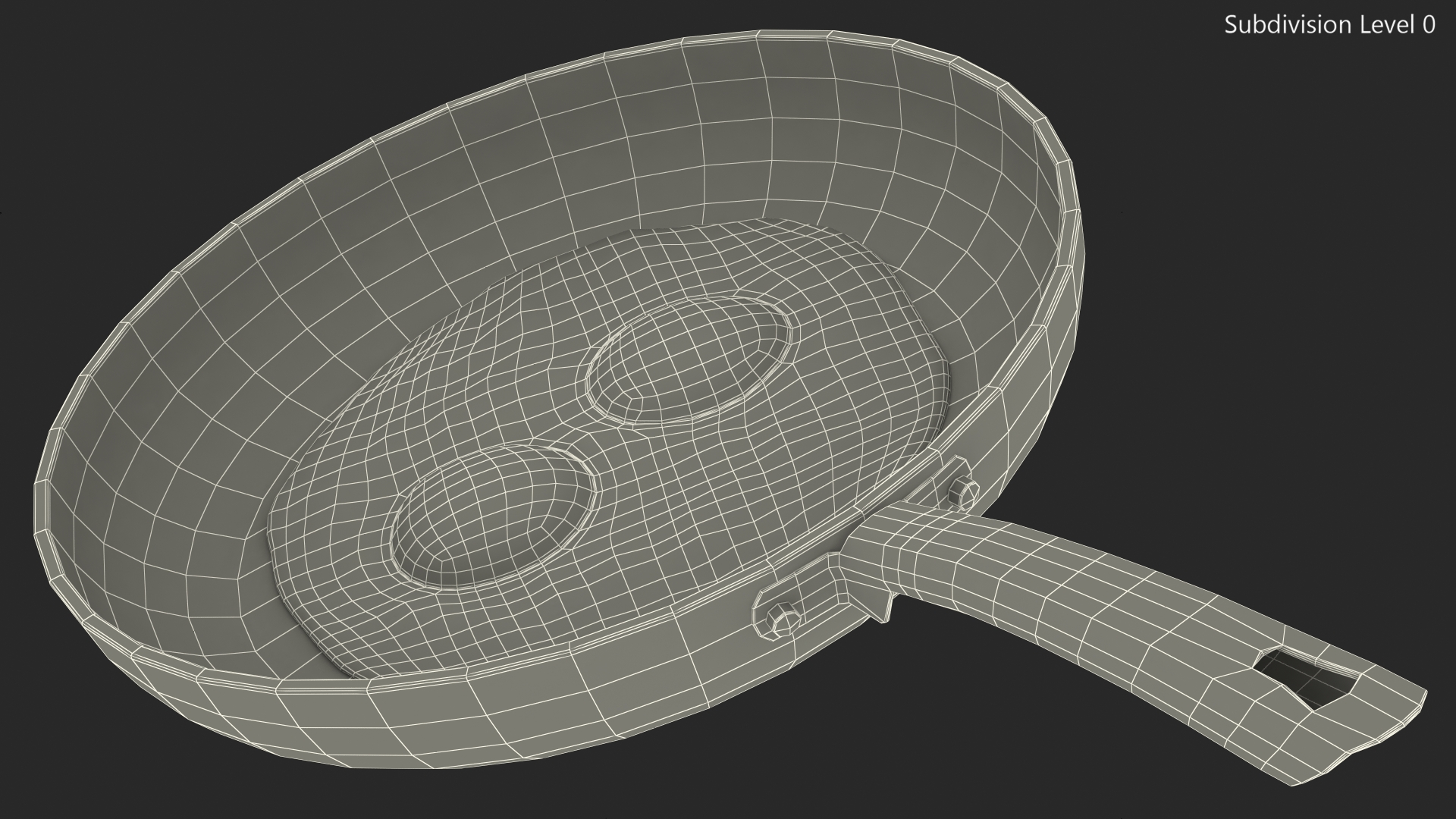 Fried Eggs in a Pan 3D model