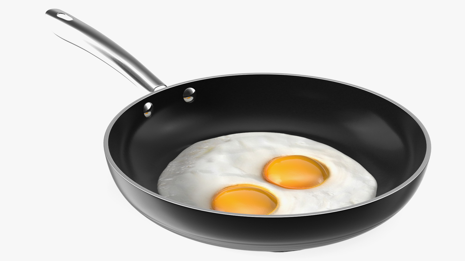 Fried Eggs in a Pan 3D model
