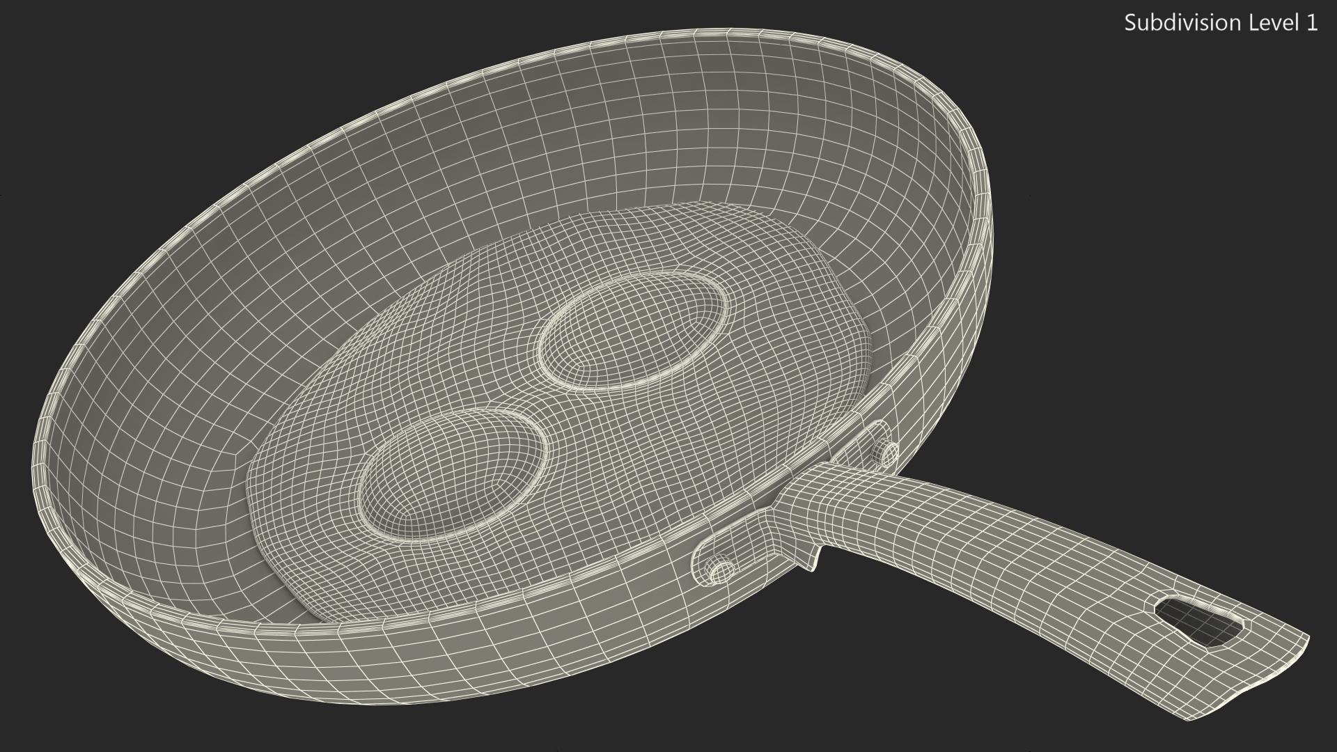 Fried Eggs in a Pan 3D model