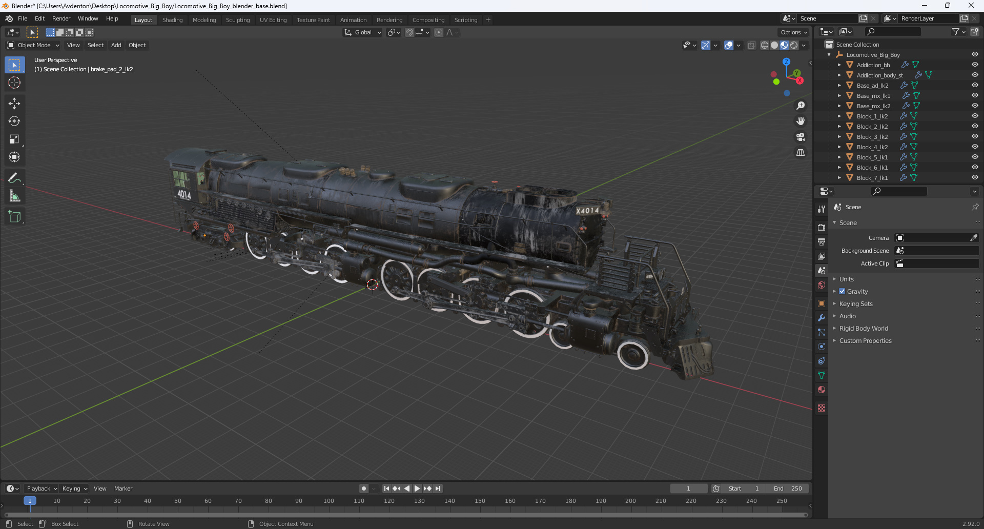 3D Locomotive Big Boy model