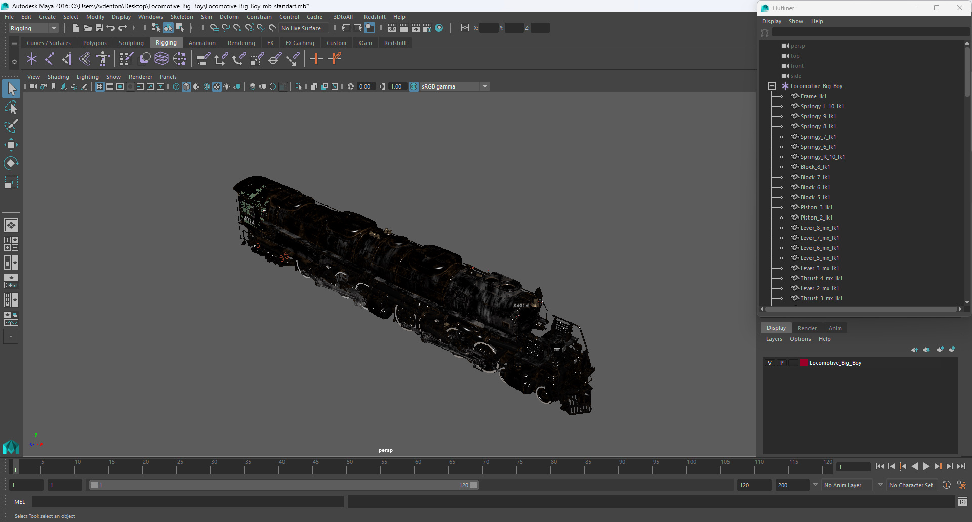 3D Locomotive Big Boy model