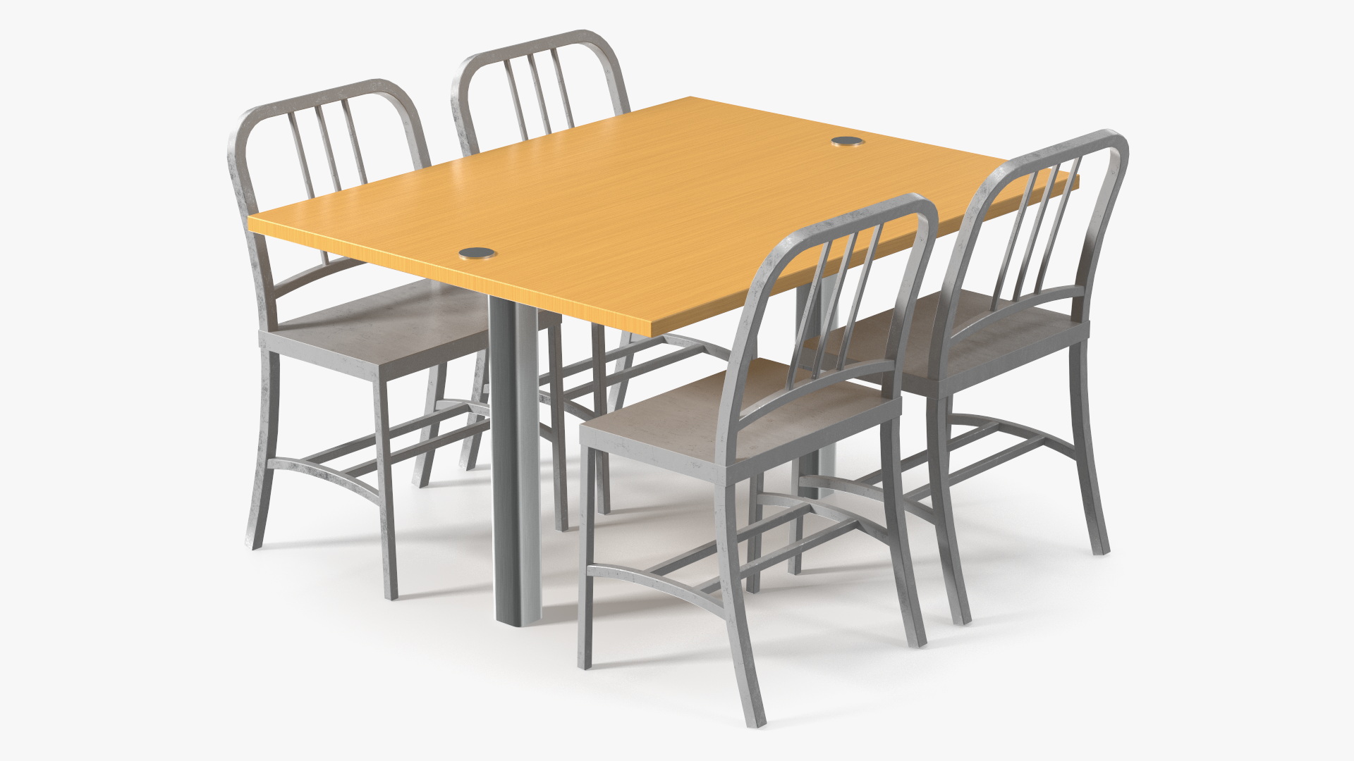 Cafe Table with Chairs 3D