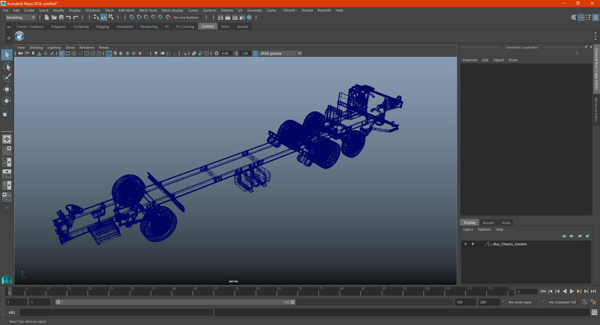 Bus Chassis Generic 3D model