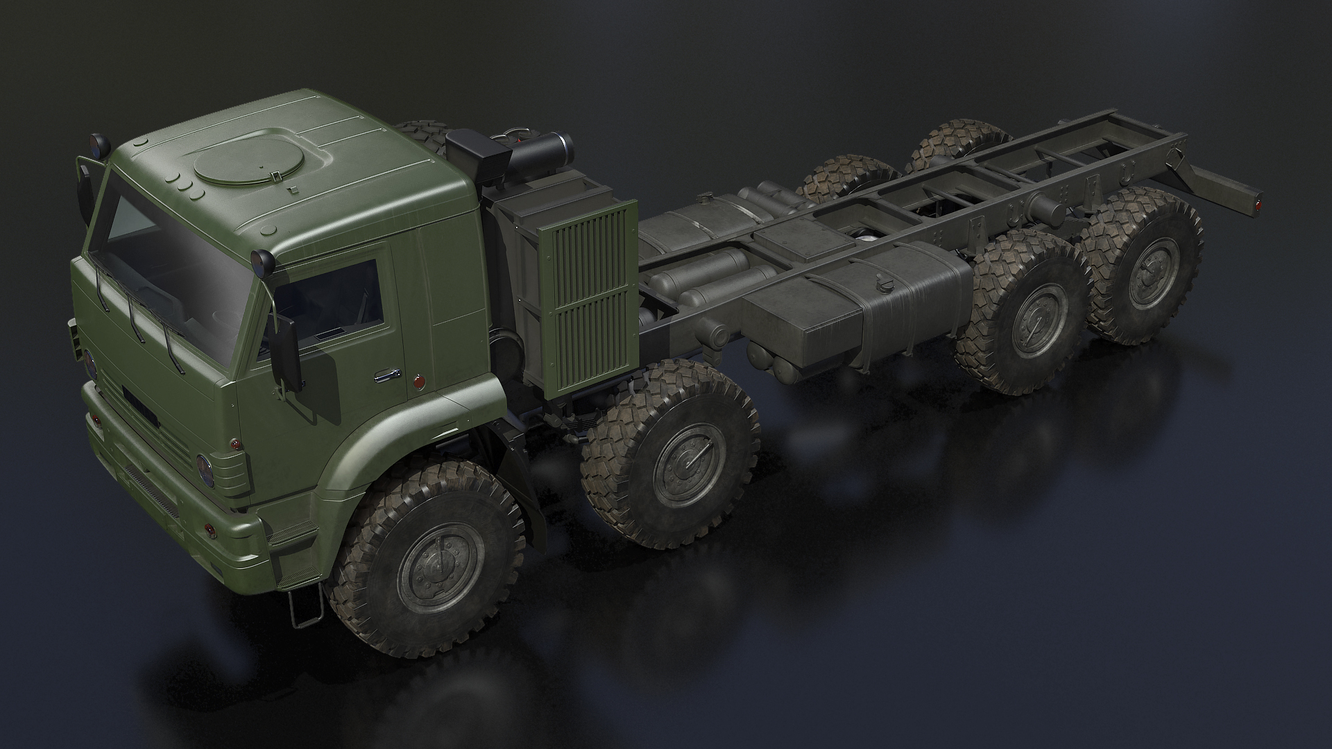 3D Russian Offroad Truck Kamaz 6560 Dirty model