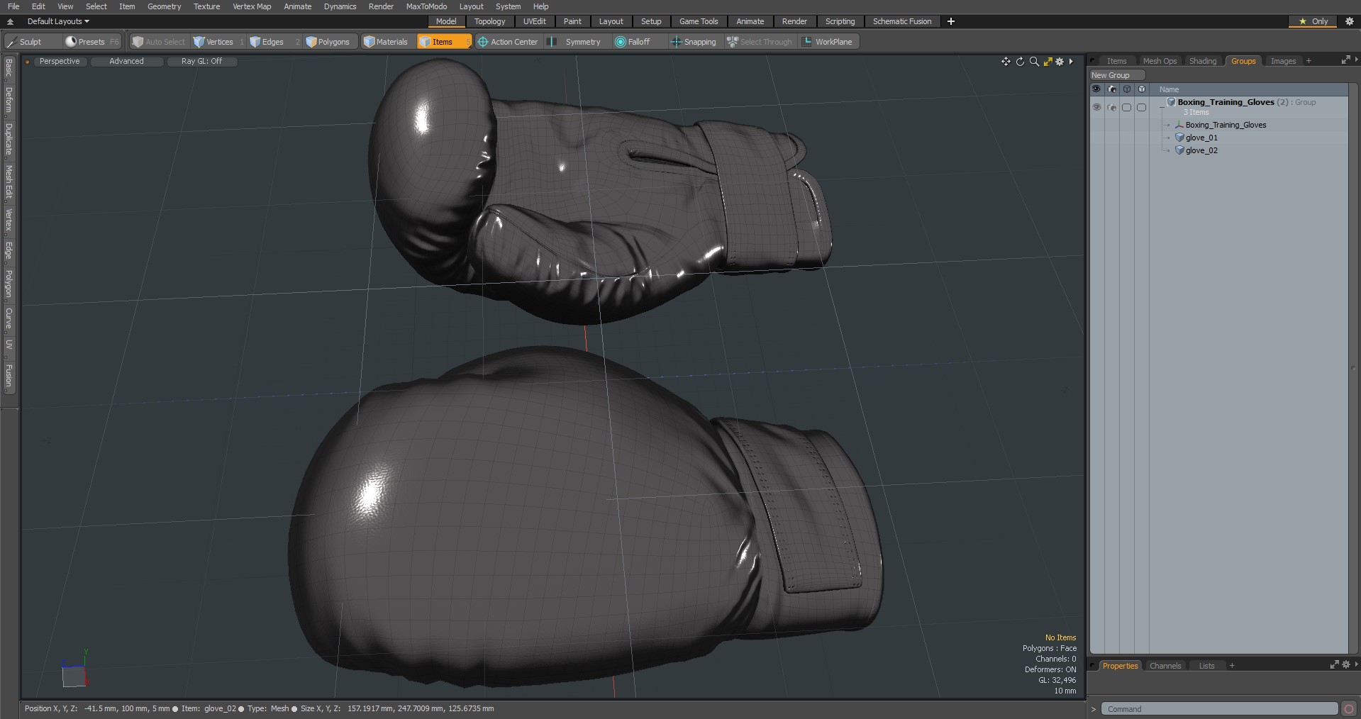 Boxing Training Gloves 3D
