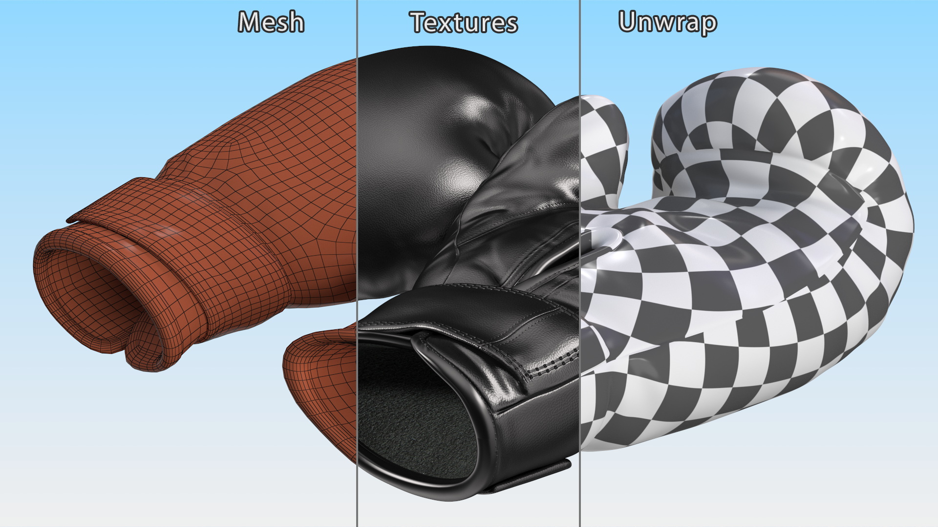 Boxing Training Gloves 3D