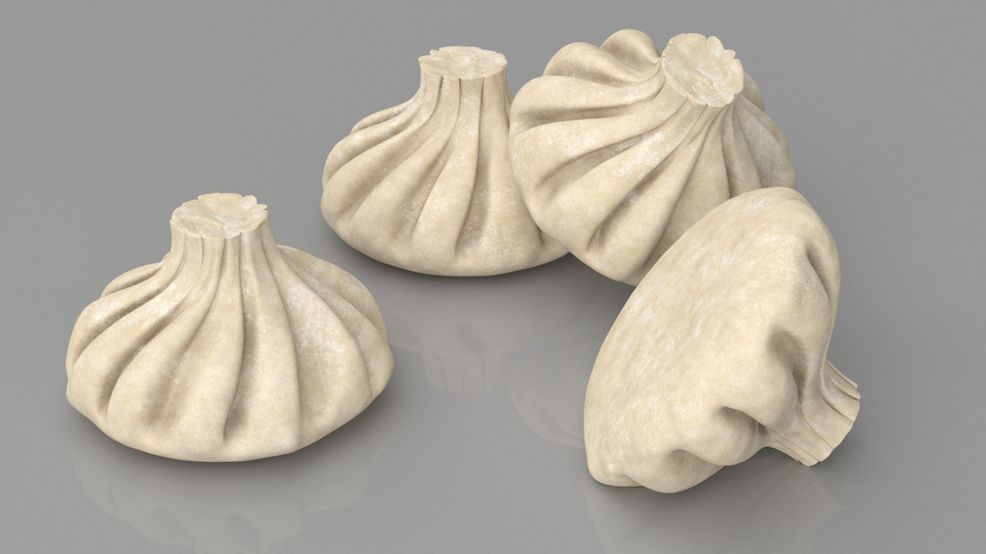 3D Khinkali Dumpling Raw