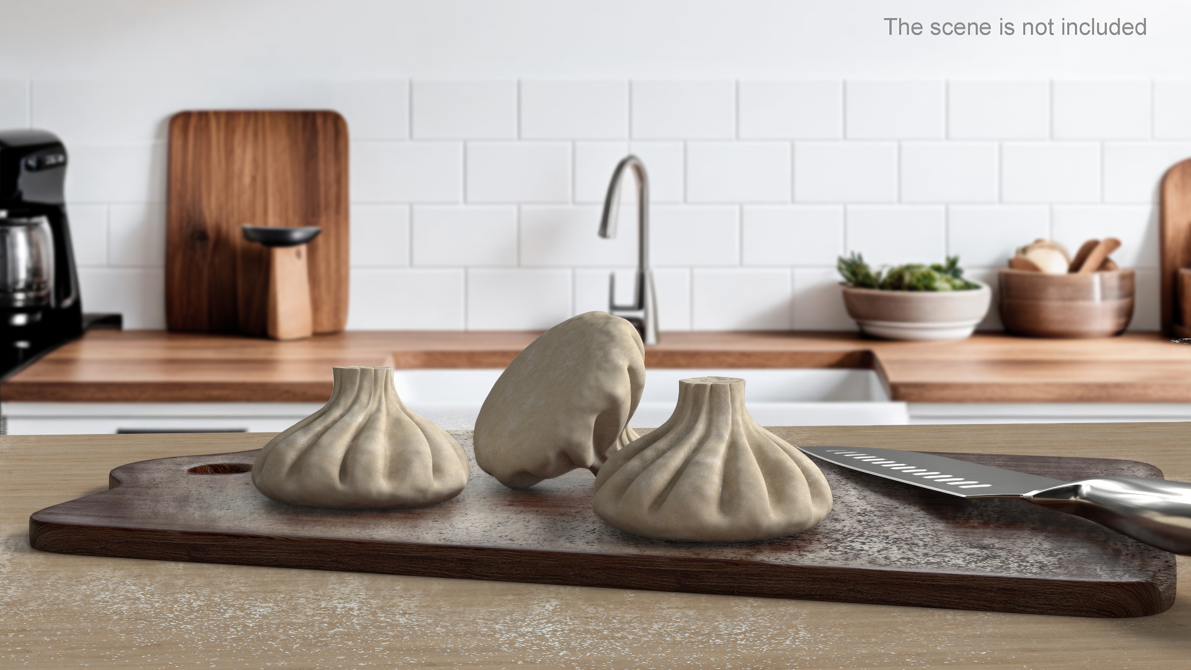 3D Khinkali Dumpling Raw
