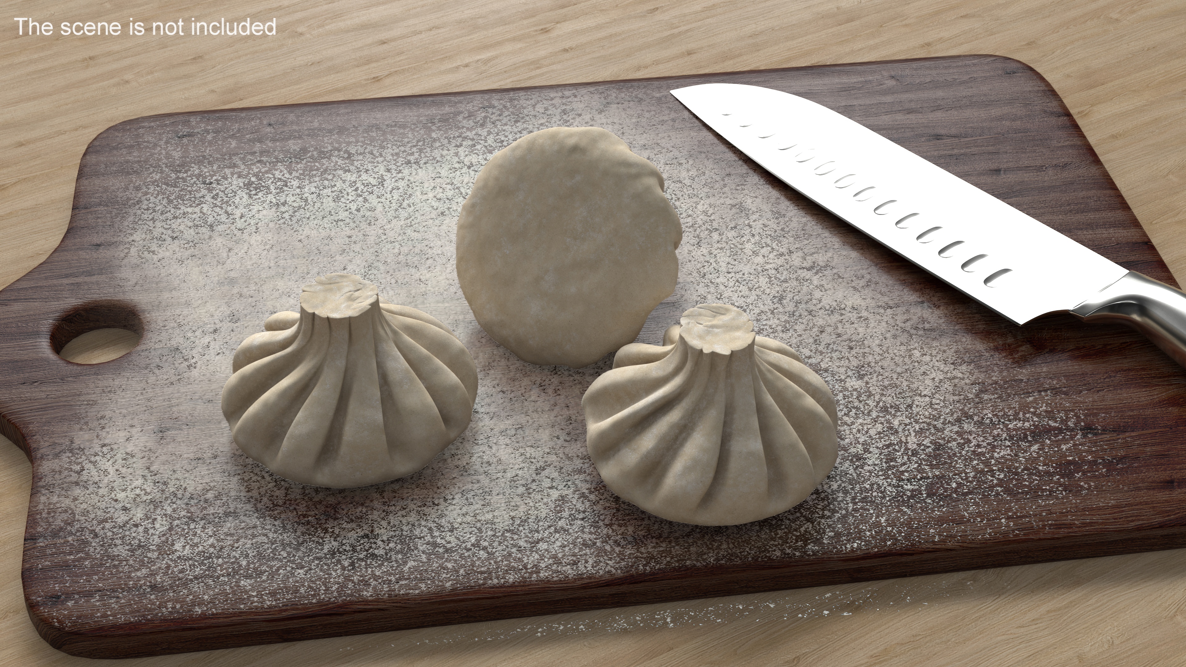 3D Khinkali Dumpling Raw