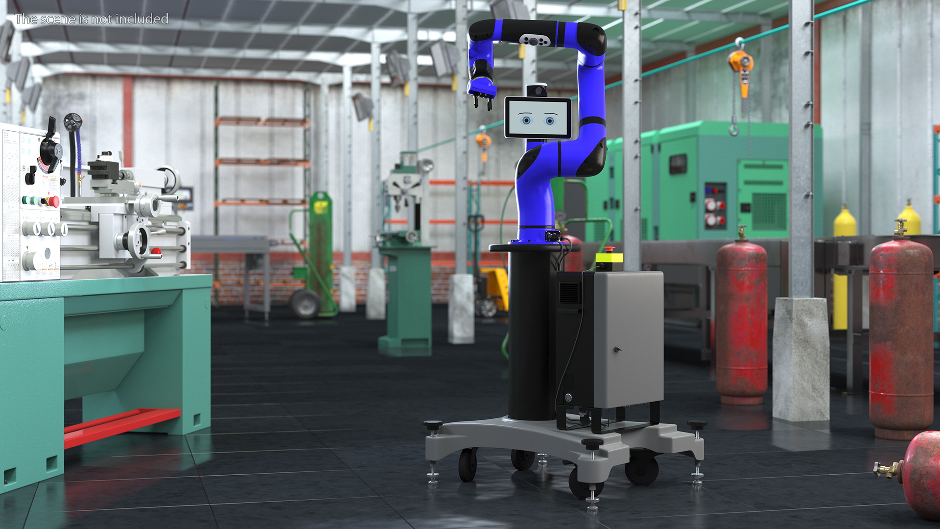 3D model Collaborative Robot with Mobile Pedestal