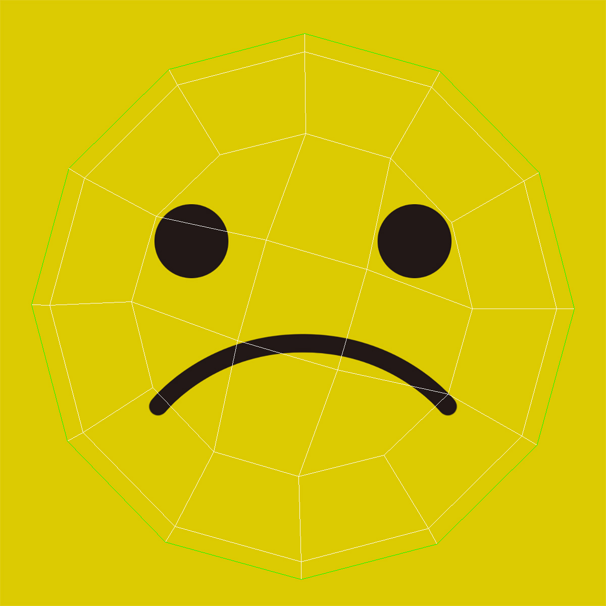 Sad Smiley Pin 3D model