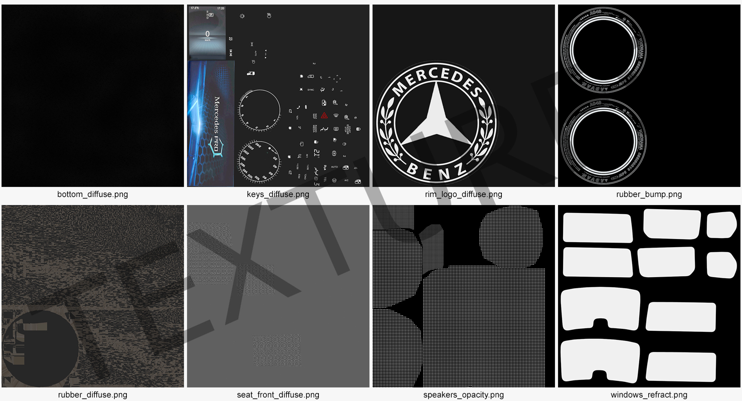 2019 Mercedes Sprinter Van Rigged for Cinema 4D 3D