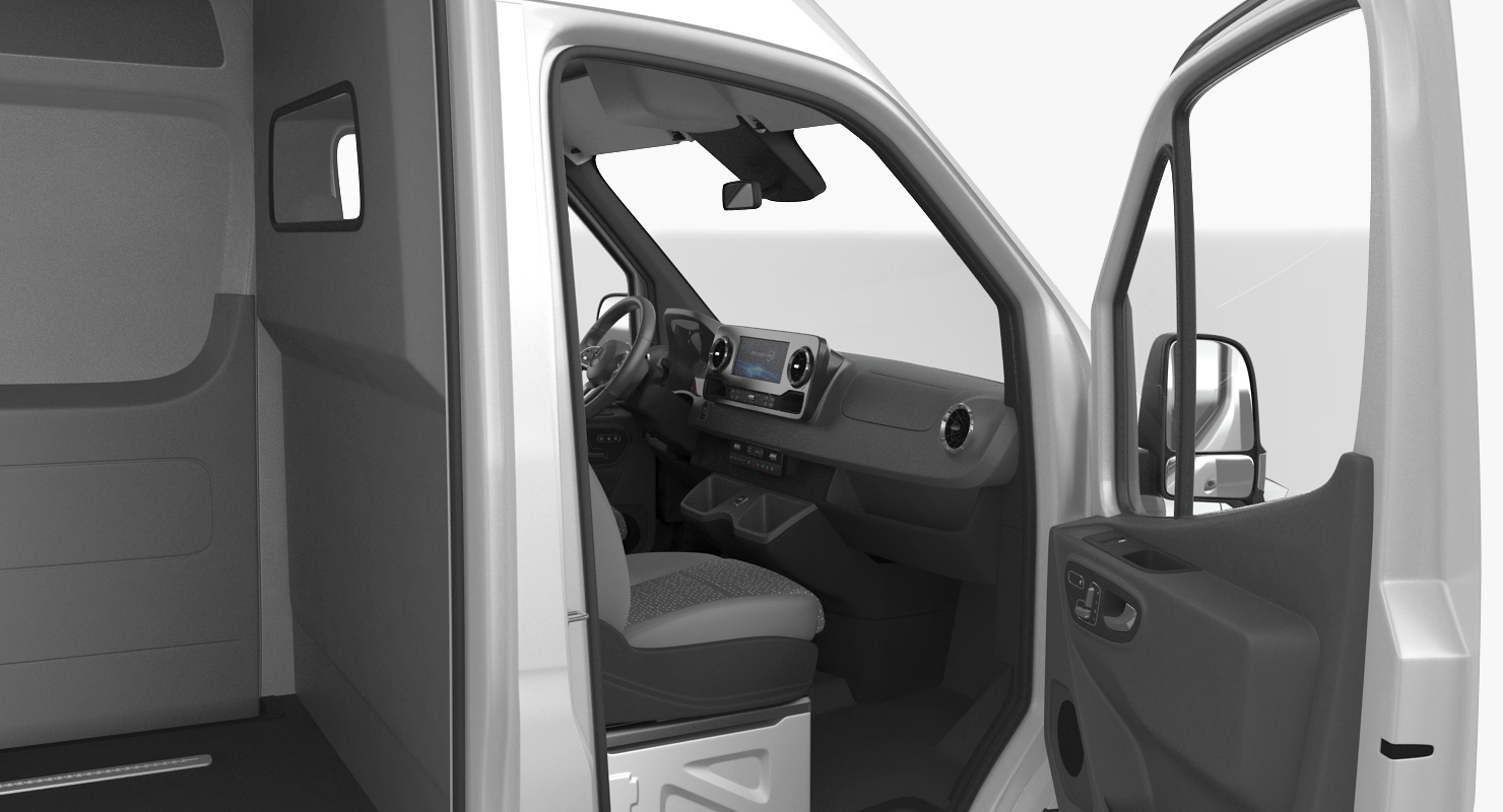 2019 Mercedes Sprinter Van Rigged for Cinema 4D 3D